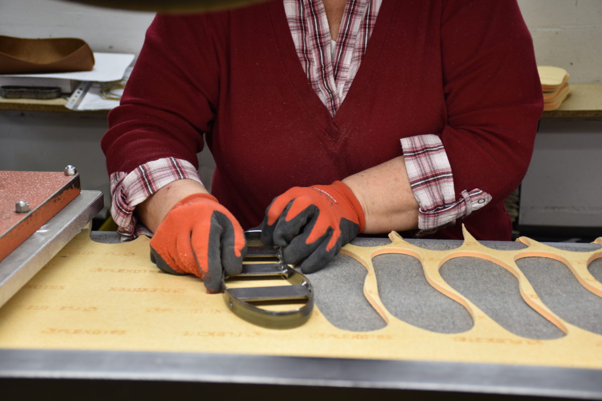 Cutting out Toku shoes soles